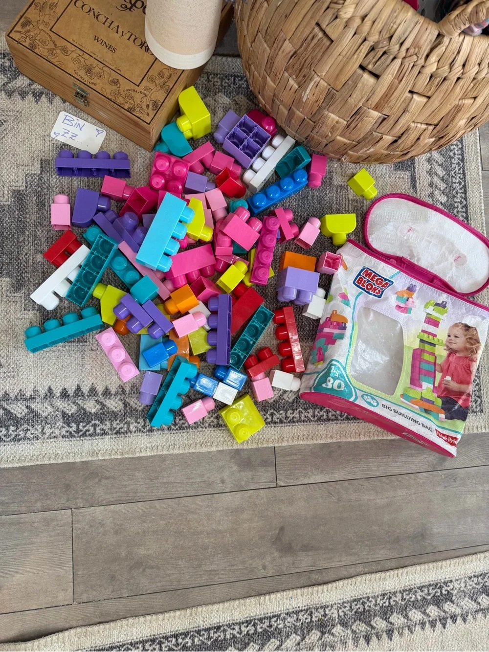 Mega Bloks Bright Building Block Set Ages 1-5, 80 pieces